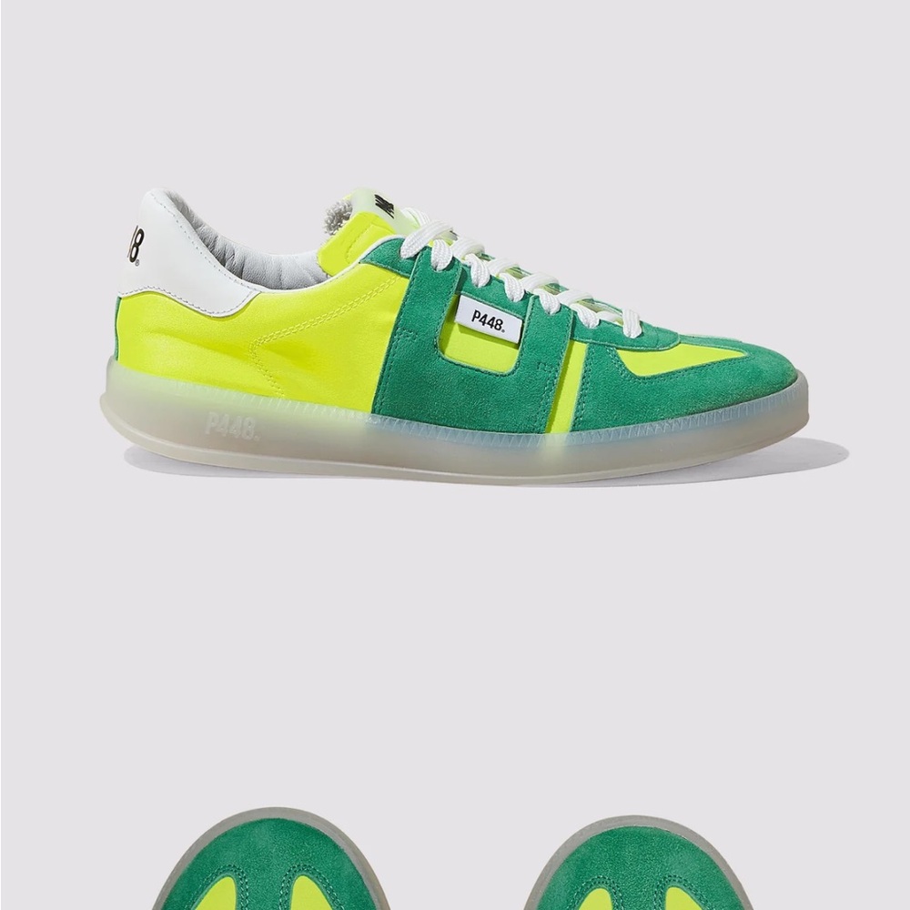 BRAND NEW WITH BOX AND DUSTBAG - P448 Men's Green Yellow Sneakers Monza Magnetic